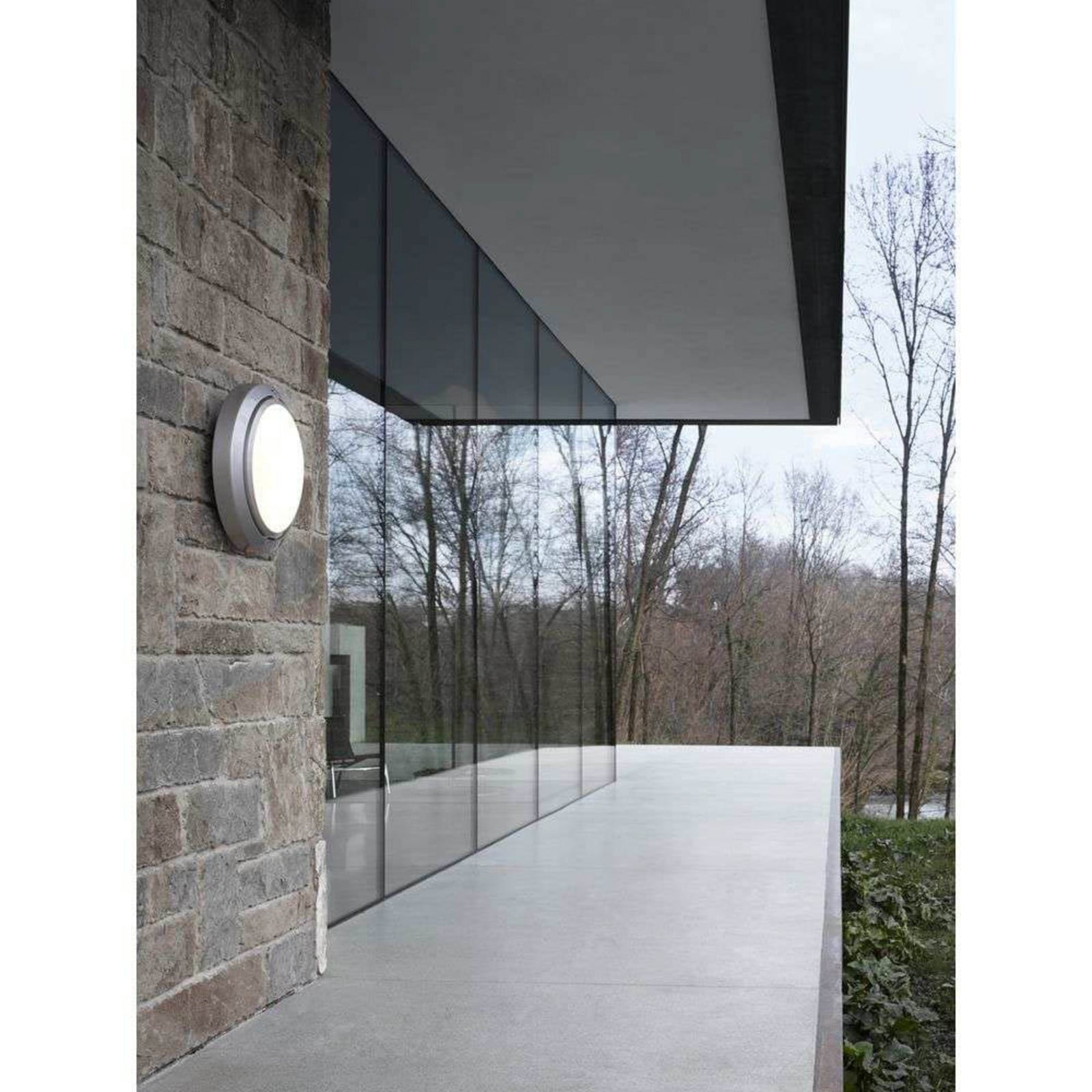 Metropoli 17 aplique LED para exterior Ø17 cm, aluminio, IP65 - Luceplan - Terraza
