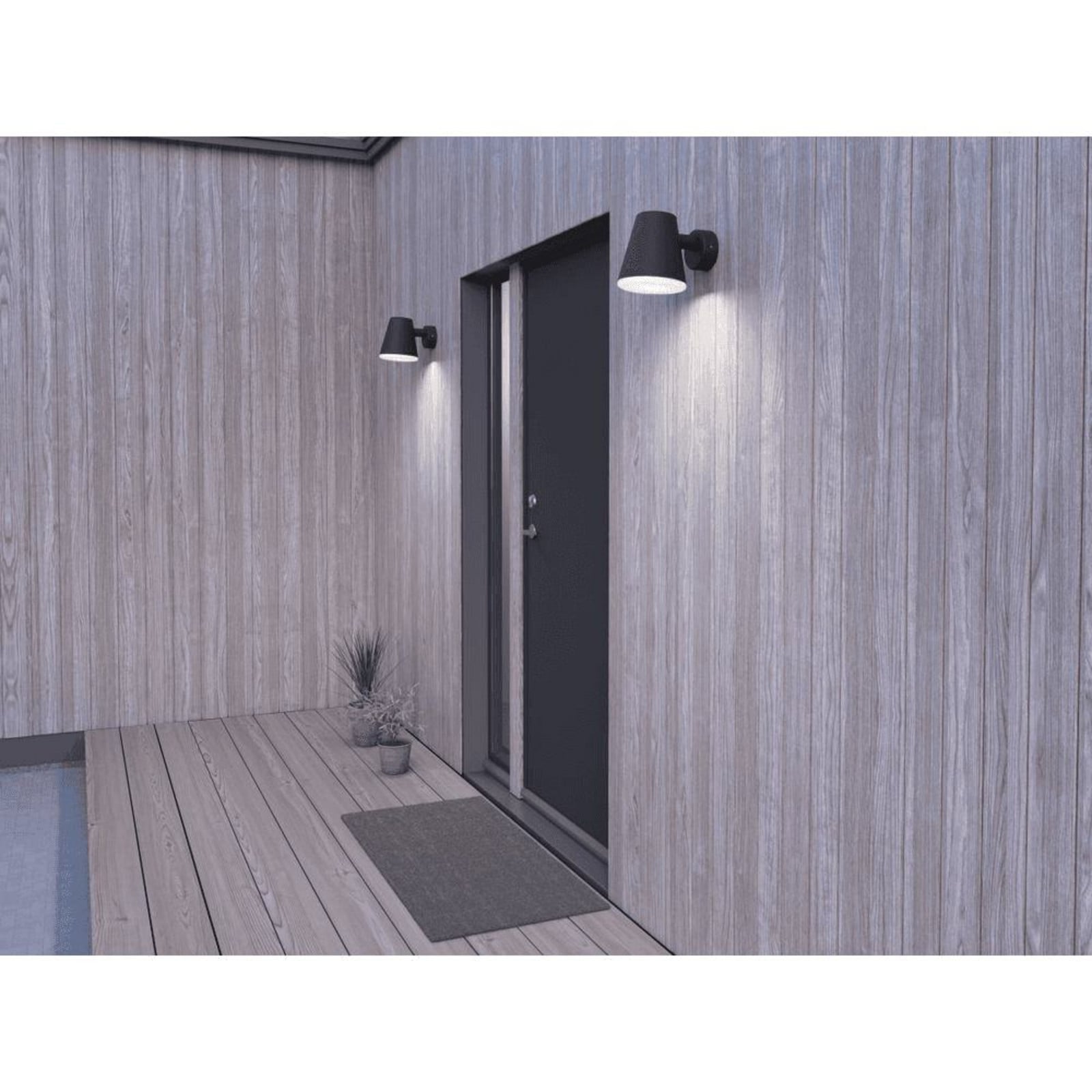 Mist Aplique Exterior Black - Belid - Terraza - Vidrio