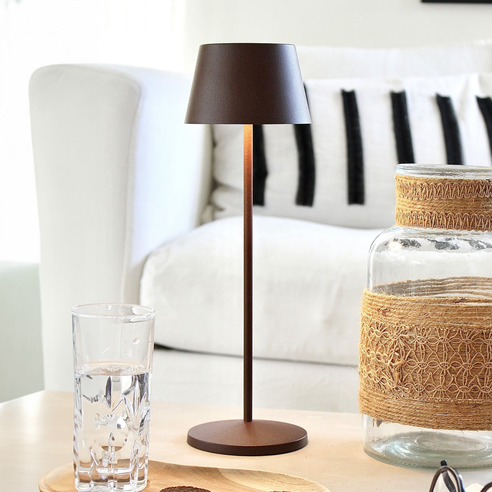 Modi Portable Lámpara de Sobremesa Corten - Loom Design - Sala de estar / salón - Moderno - Metal - Con pantalla