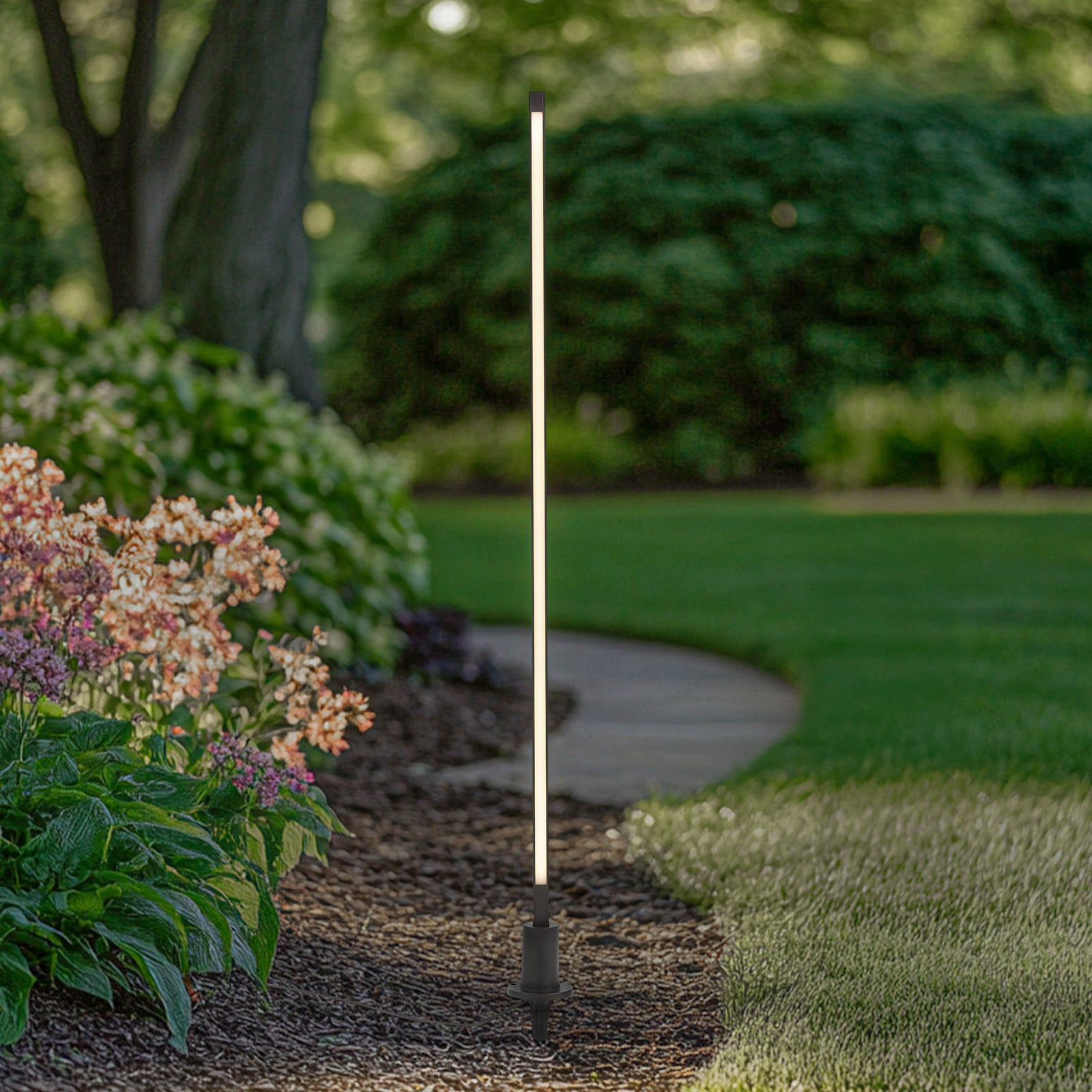 Neano Bolardo luminoso LED Altura 120 cm negro IP65 Metal - Lindby - Terraza - Moderno - Aluminio - Angular