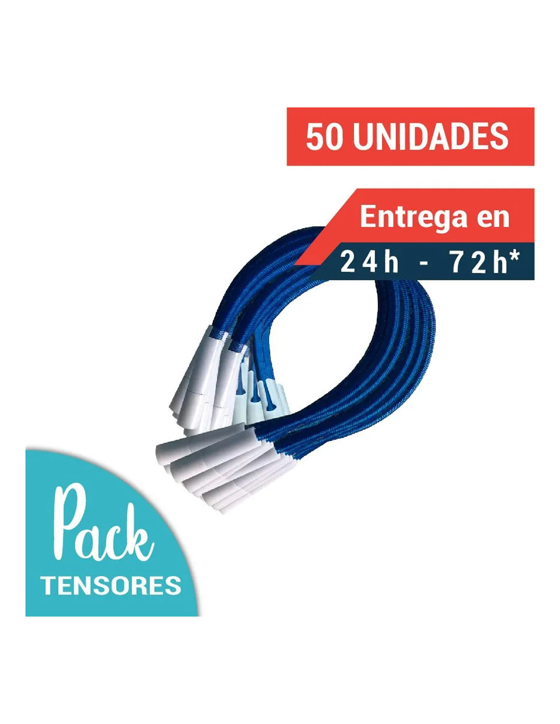 Pack 50 unidades. Tensores Azules Lona de Piscina.