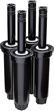 Rain Bird 1804AP4PK - Aspersor emergente profesional, patrón ajustable de 0° a 360°, distancia de pulverización entre 20 y 38 cm, altura emergente de 10 cm, 4 unidades