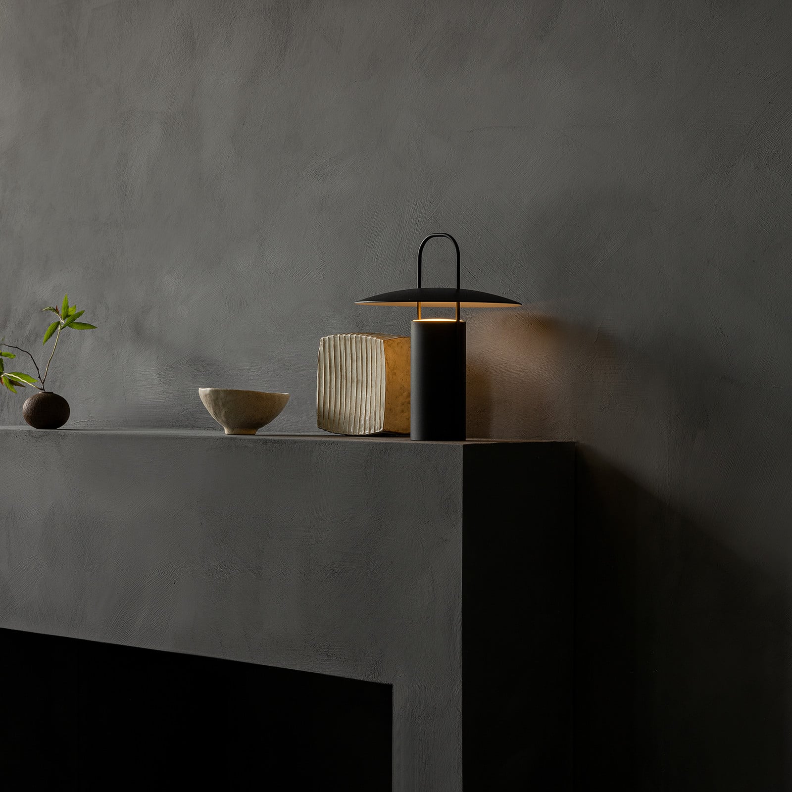 Ray Portable Lámpara de Sobremesa Black - Audo Copenhagen - Sala de estar / salón - Diseño - Metal - Con pantalla