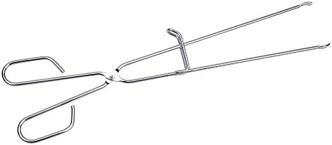 Sauvic 04476 - Pinza Barbacoa Inoxidable, 45x9x1,4 cm, Color Gris