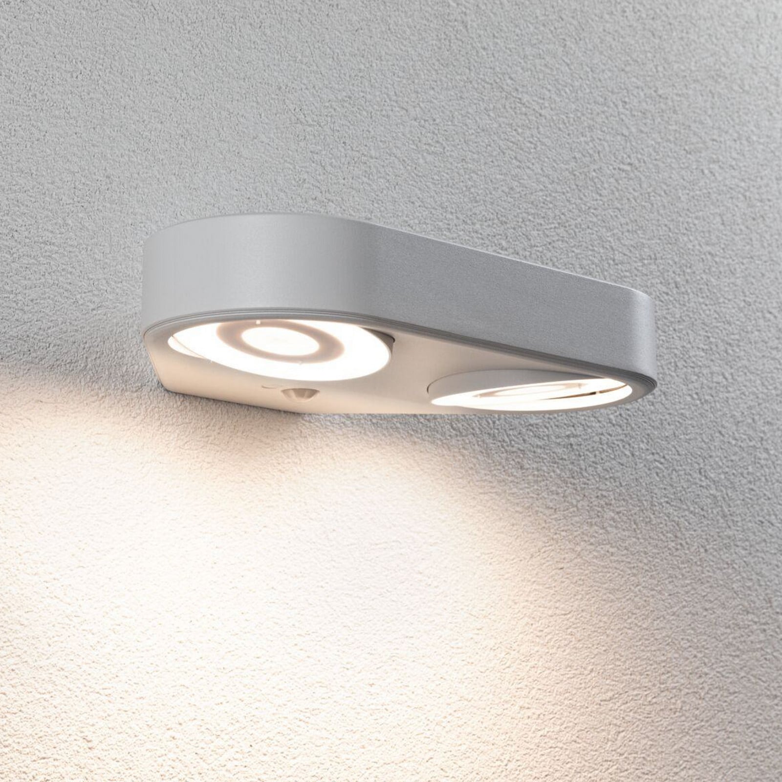Silma 2 Aplique Exterior con Sensor SWR Blanco - Paulmann - Moderno - Aluminio - Redonda