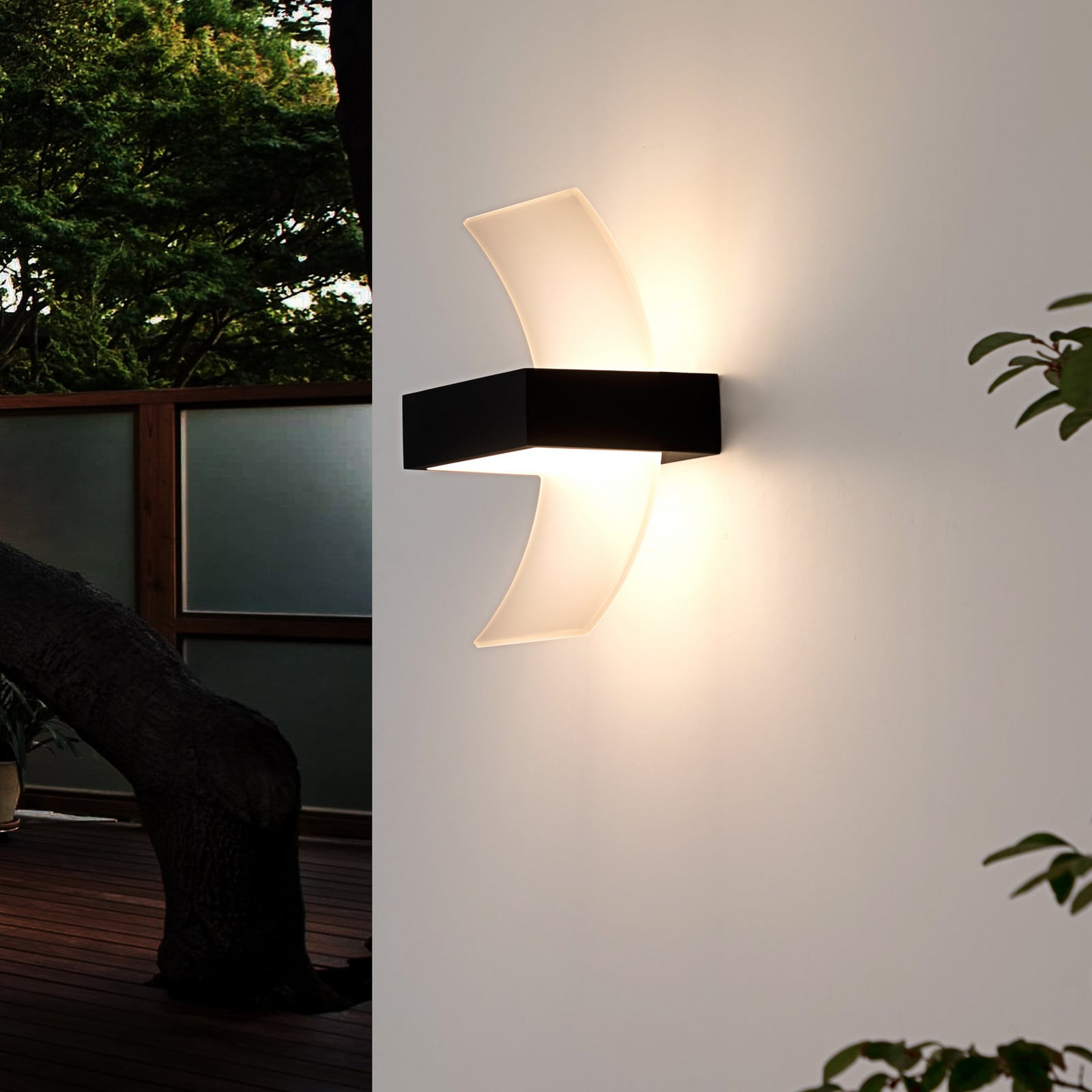 Skadi Aplique Pared Exterior Graphite - Lucande - Moderno - Metal - Angular