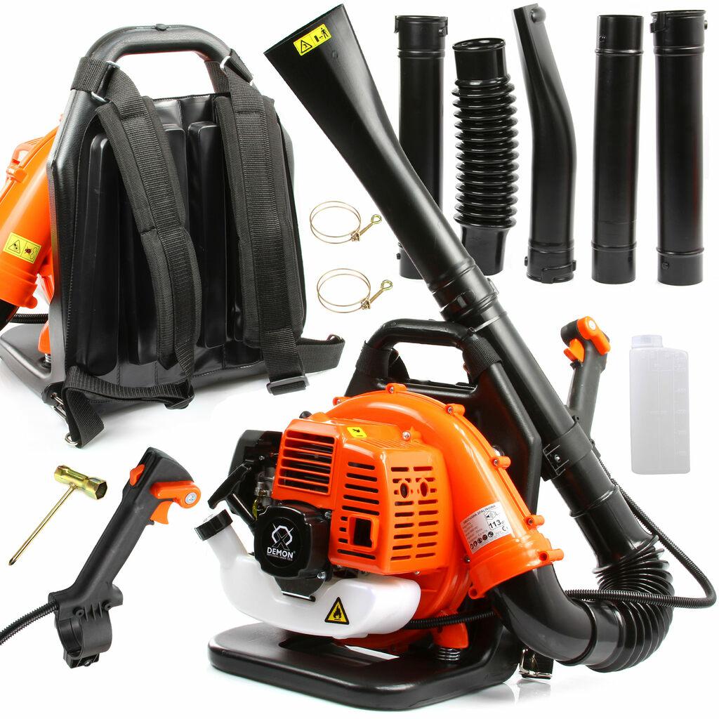 Sopladora de mochila a gasolina para exteriores, ideal para hojas y limpieza rápida, motor potente, diseño ergonómico y autonomía prolongada – Demon DEMON