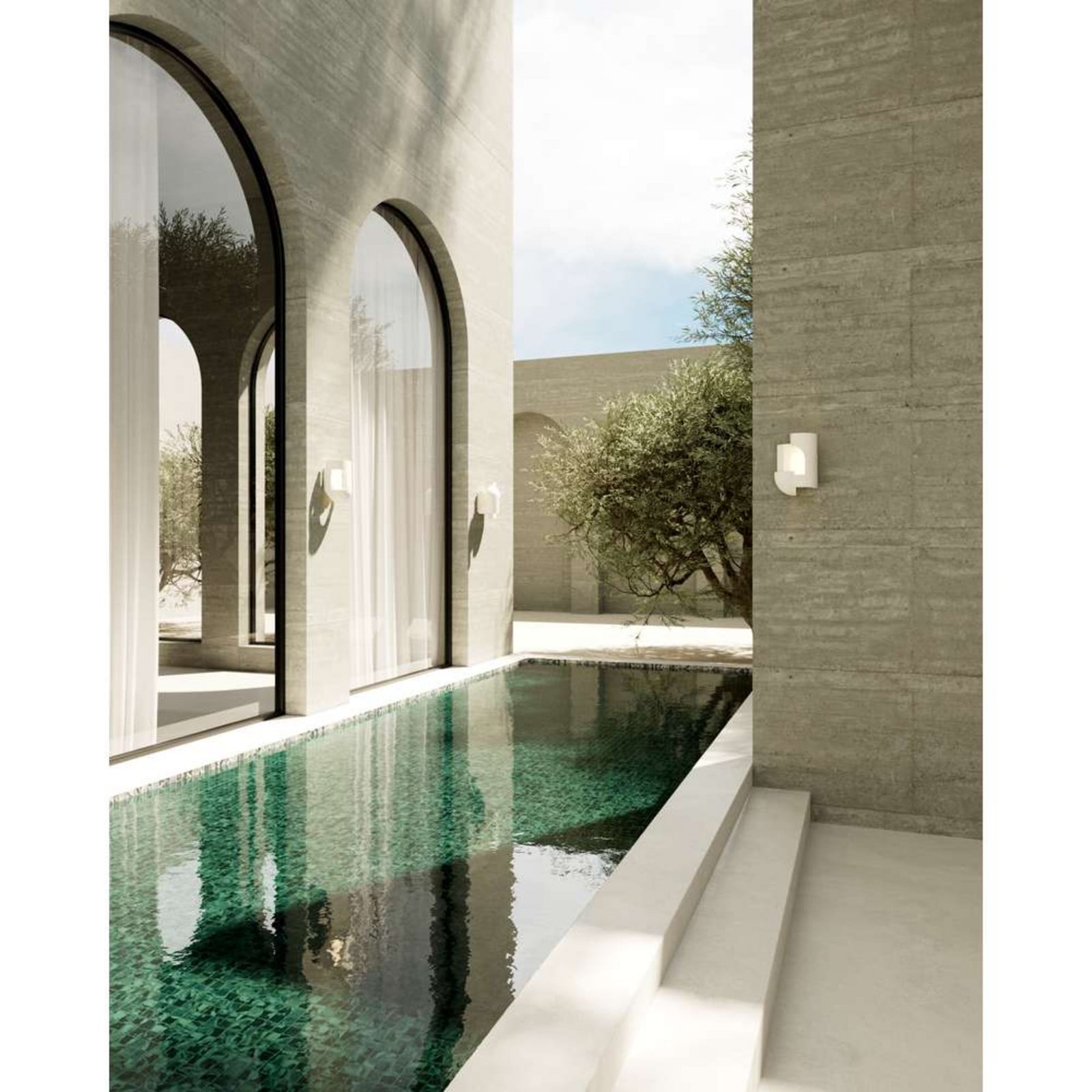 Soul Story 2 Aplique Exterior White/Concrete - DCW - Terraza - Hormigón / Cemento