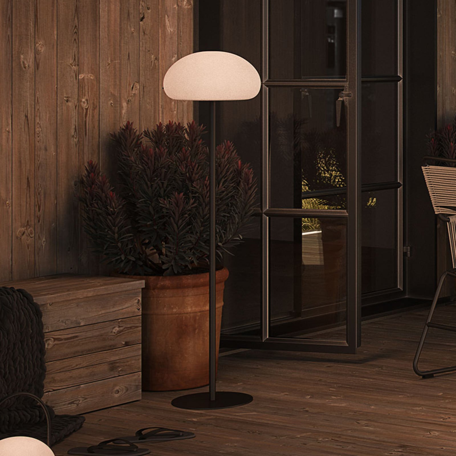 Sponge 34 Lámpara de Pie Black/White - Nordlux Sponge Floor - Moderno - Metal - Con pantalla