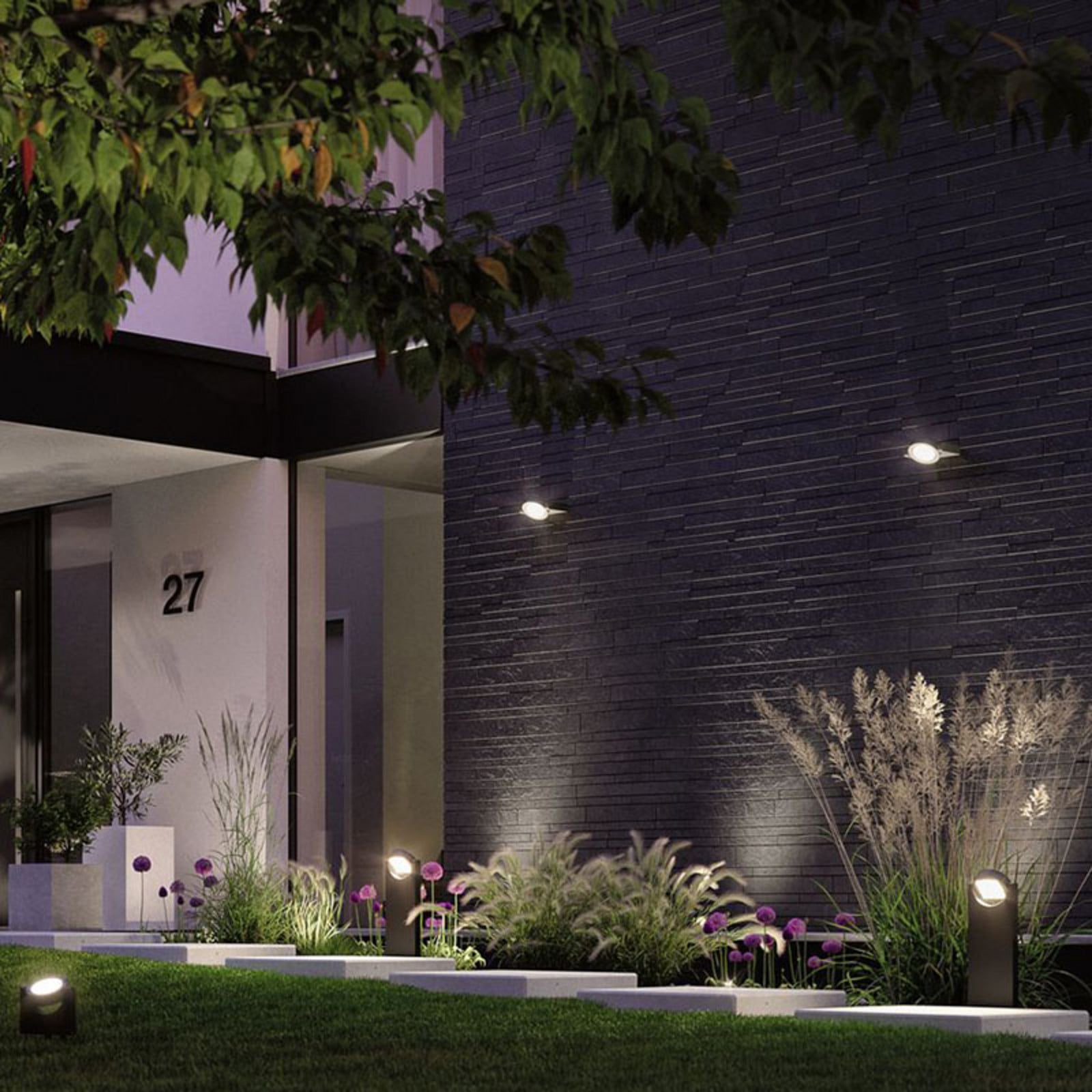 Swivea Aplique Exterior Antracita - Paulmann - Moderno - Metal