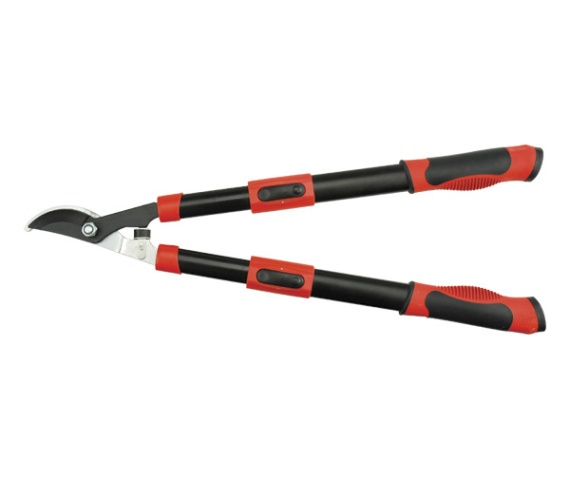 Tijeras de poda telescópicas tipo bypass, Yato, modelo YT-8839, uso en jardinería, corte de ramas altas y gruesas, mango extensible de 605-930 mm, hoja afilada y ergonómica