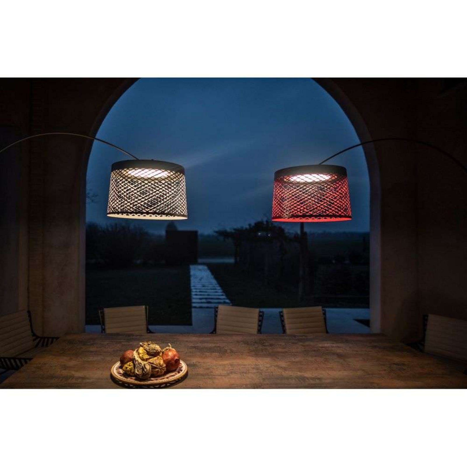 Twiggy Grid Lámpara Exterior de Pie Greige - Foscarini - Terraza - Metal