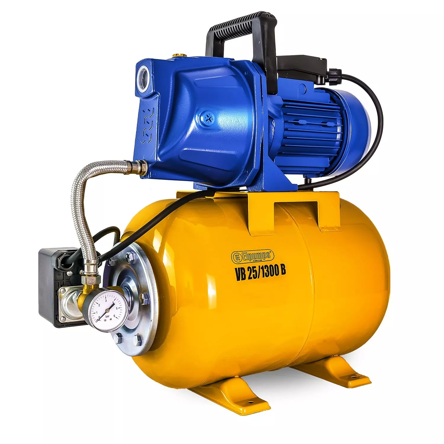 VB 25/1300 B Grupo de presión, con impulsor de acero inoxidable, 1300 W, 5.400 l/h, 4,7 bar, 25 L