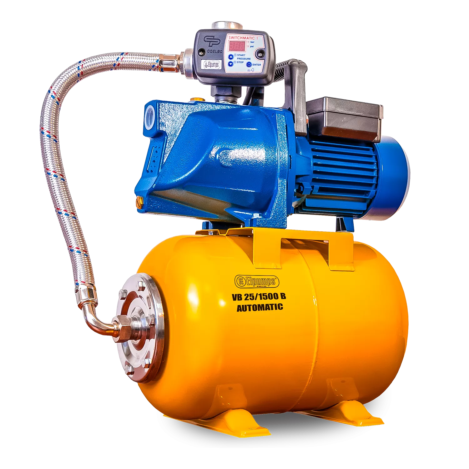 VB 25/1500 B Automatic Grupo de presión, con impulsor de acero inoxidable, 1500 W, 6.300 l/h, 4,8 bar, 25 L
